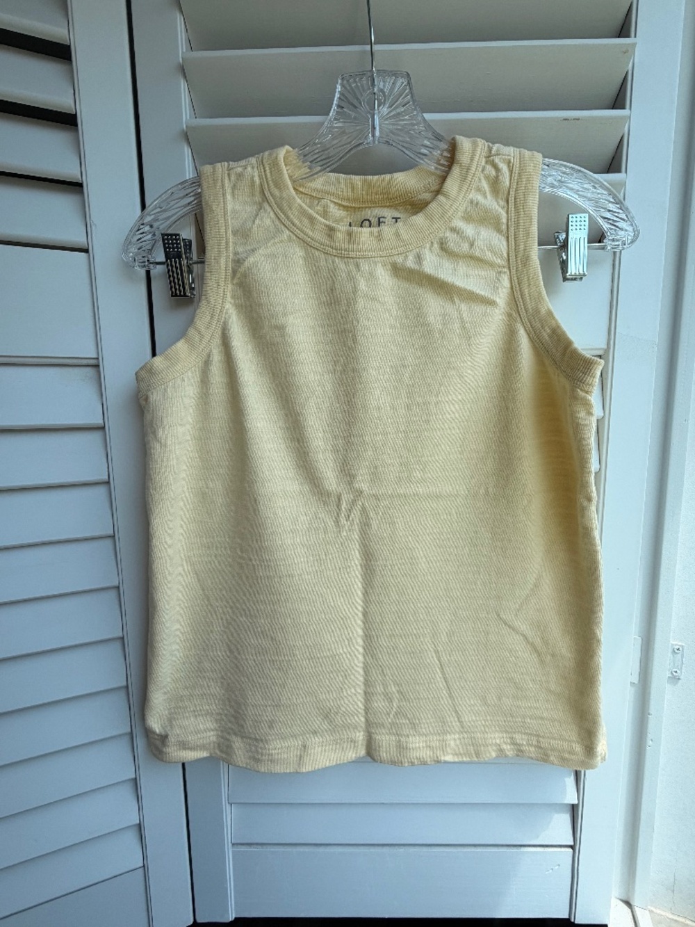 LOFT yellow petite small tank top